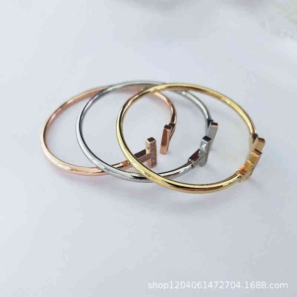 double diamond t open bracelet tiktok tiff bangle home and live jewellery., Black
double diamond t open bracelet tiktok tiff bangle home and live jewellery., Black