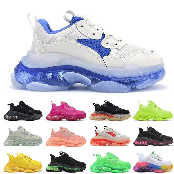 2022 rainbow design running shoes man and women triple s clear sole white beige neon green pink red fluorescence
2022 rainbow design running shoes man and women triple s clear sole white beige neon green pink red fluorescence