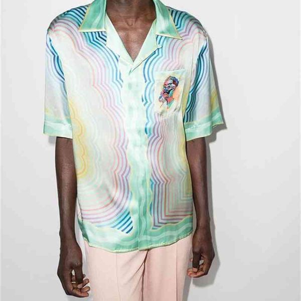 designer t shirt 2022 men's casual shirt casablance summer silk expensive childe shirt gradient hawaiian shirts island landscape painti, White;black
designer t shirt 2022 men's casual shirt casablance summer silk expensive childe shirt gradient hawaiian shirts island landscape painti, White;black