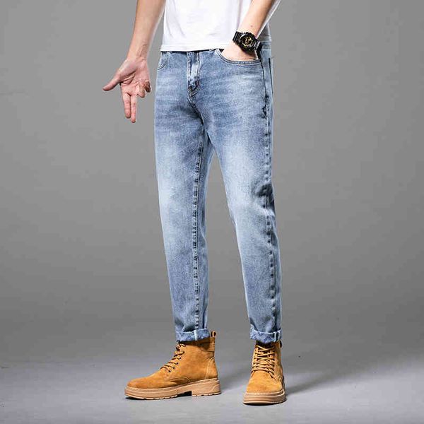 men's jeans blue jeans men's fashion spring and summer thin slim fit little foot youth elastic washed casual pants 9ee9
men's jeans blue jeans men's fashion spring and summer thin slim fit little foot youth elastic washed casual pants 9ee9