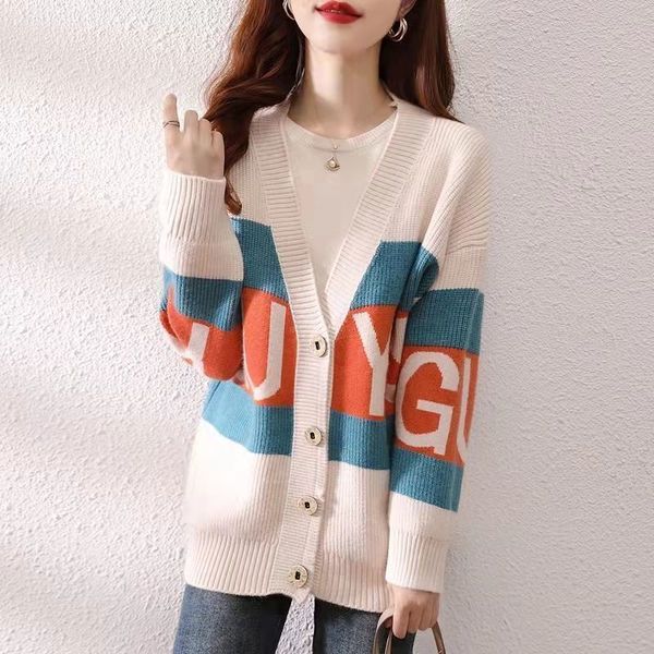 spirng paris new brand fashion v-neck sweaters long-sleeved cotton knit sweaters women cardigan loose jacket women's casual coats size, White;black
spirng paris new brand fashion v-neck sweaters long-sleeved cotton knit sweaters women cardigan loose jacket women's casual coats size, White;black
