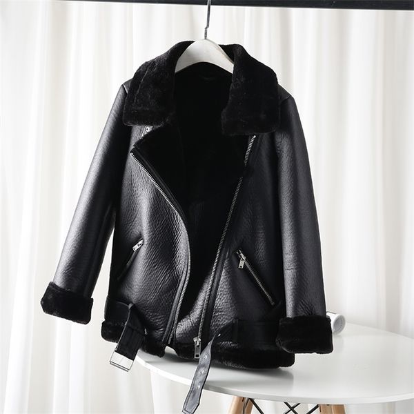 women's fur faux the women's jacket with extra thick warm and lamb feather rider artificial fur 220901, Black
women's fur faux the women's jacket with extra thick warm and lamb feather rider artificial fur 220901, Black