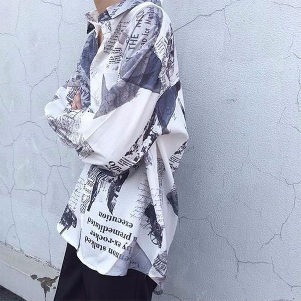 men s casual shirts spring summer punk shirts japan long sleeved floral shirt men s retro hong kong style beach loose sunscreen blouse jacke, White;black
men s casual shirts spring summer punk shirts japan long sleeved floral shirt men s retro hong kong style beach loose sunscreen blouse jacke, White;black