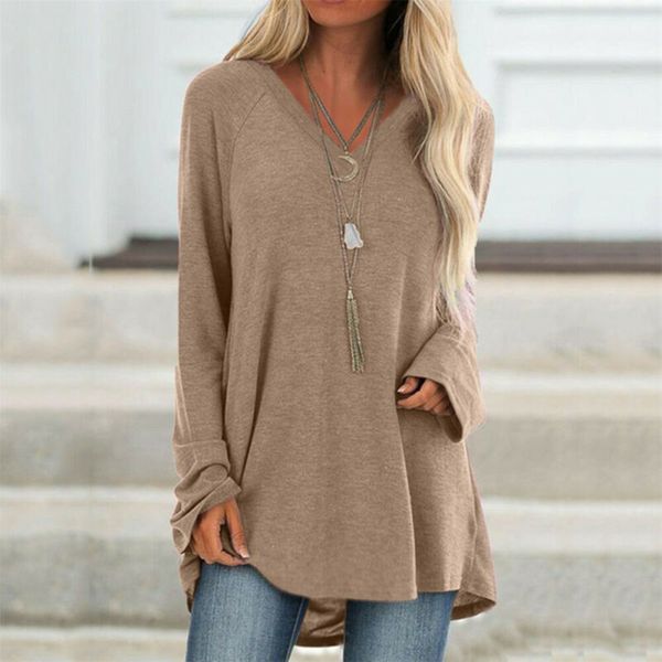 women s t shirt women loose baggy autumn long sleeve v neck pullover jumper spring casual tunic solid stylish streetwear plus size 220901, White
women s t shirt women loose baggy autumn long sleeve v neck pullover jumper spring casual tunic solid stylish streetwear plus size 220901, White