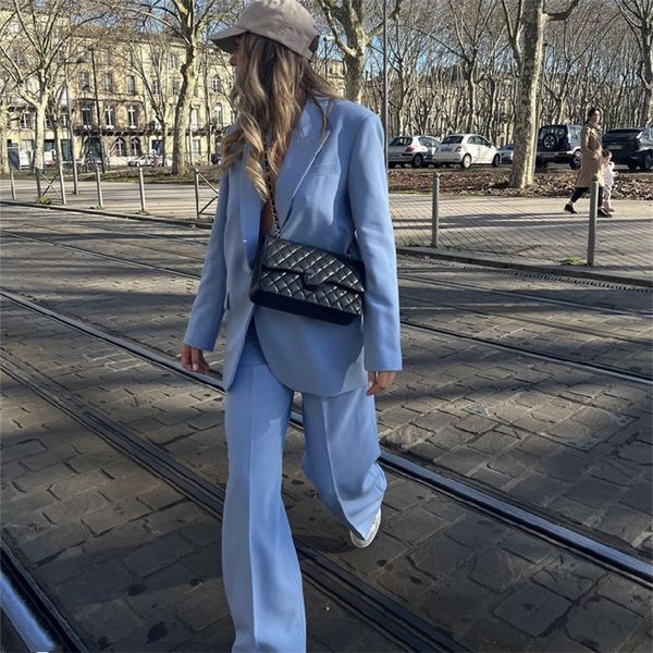 women's two piece pants woman sweet sky blue loose blazer suits spring elegant female high waiste straight sets ladies solid matching s, White
women's two piece pants woman sweet sky blue loose blazer suits spring elegant female high waiste straight sets ladies solid matching s, White