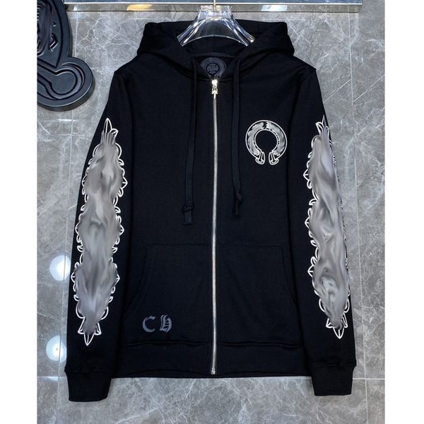 men's classic luxury jackets fashion sweatshirts ch zipper hoodies women men pullover hooded designer horseshoe sanskrit sweater loose, Black;brown
men's classic luxury jackets fashion sweatshirts ch zipper hoodies women men pullover hooded designer horseshoe sanskrit sweater loose, Black;brown