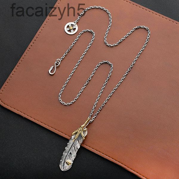 strands strings designer 925 sterling silver feather necklace versatile male personality eagle claw pendant used sweater chain women's, Black
strands strings designer 925 sterling silver feather necklace versatile male personality eagle claw pendant used sweater chain women's, Black