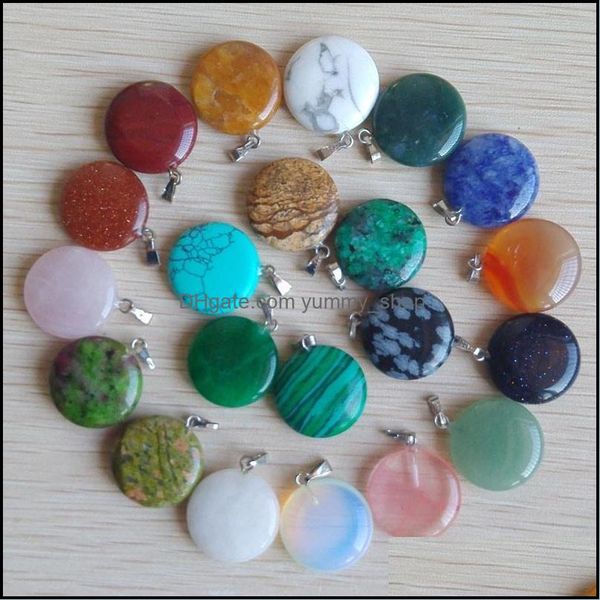 charms 20mm flat round ball assorted mixed natural stone charms crystal pendants for necklace accessories jewelry making drop deliver dhxod, Bronze;silver
charms 20mm flat round ball assorted mixed natural stone charms crystal pendants for necklace accessories jewelry making drop deliver dhxod, Bronze;silver