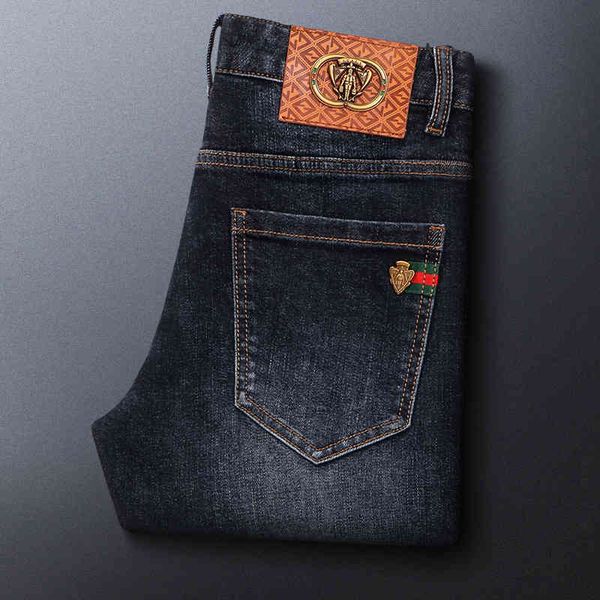 men's jeans autumn and winter dark blue high-end jeans men's american fashion micro elastic slim fit small feet long pants n3jo
men's jeans autumn and winter dark blue high-end jeans men's american fashion micro elastic slim fit small feet long pants n3jo