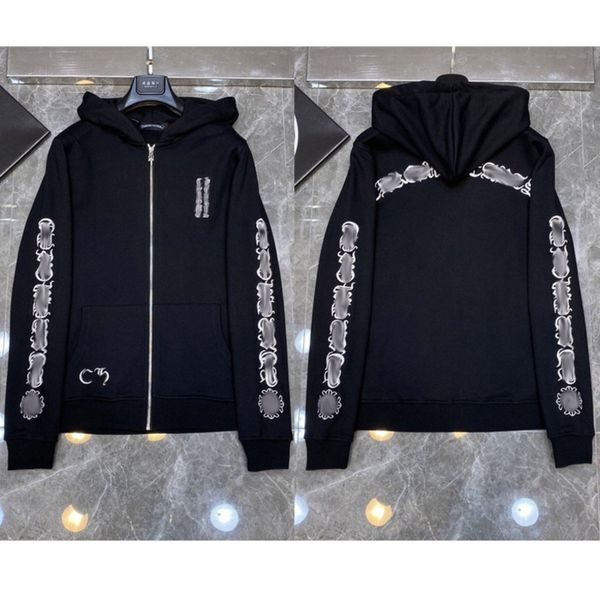 fashion men's luxury sweatshirts classic brand ch zipper hoodies women men loose pullover hooded designer horseshoe hoodie sweater jack, Black
fashion men's luxury sweatshirts classic brand ch zipper hoodies women men loose pullover hooded designer horseshoe hoodie sweater jack, Black