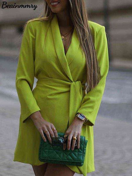 casual dresses women elegant blazer dress casual long sleeve solid v-neck suits dress 2021 fashion office lady chic sashes slim mini dresses, Black;gray
casual dresses women elegant blazer dress casual long sleeve solid v-neck suits dress 2021 fashion office lady chic sashes slim mini dresses, Black;gray
