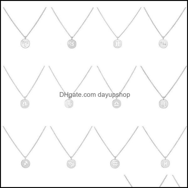 pendant necklaces 12pcs zodiac sign 12 star constellation necklaces coin aries taurus gemini cancer leo virgo libra scorpio sagittari dh8zj, Silver
pendant necklaces 12pcs zodiac sign 12 star constellation necklaces coin aries taurus gemini cancer leo virgo libra scorpio sagittari dh8zj, Silver