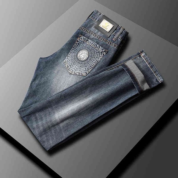 men's jeans spring and summer blue jeans men's fashion slim fit small foot elastic medium waist pants ewtt
men's jeans spring and summer blue jeans men's fashion slim fit small foot elastic medium waist pants ewtt