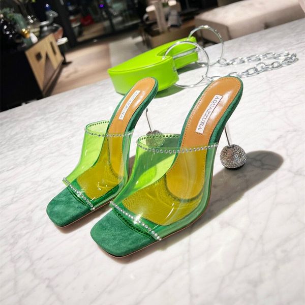clear mules high heels women designer sandals pvc crystal embelishments red lavender green silver 10cm size 34 to 41 42, Black
clear mules high heels women designer sandals pvc crystal embelishments red lavender green silver 10cm size 34 to 41 42, Black