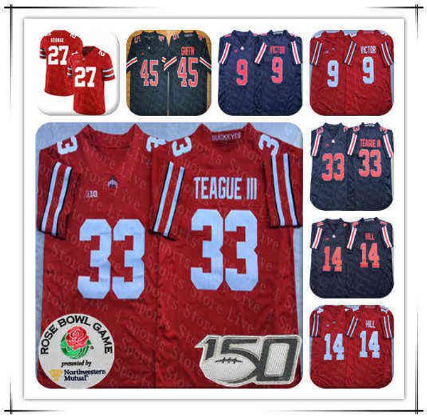 men's t shirt american college football wear 2019 ohio state buckeyes college jersey 9 binjimen victor 33 master teague iii 27 eddie ge, White;black
men's t shirt american college football wear 2019 ohio state buckeyes college jersey 9 binjimen victor 33 master teague iii 27 eddie ge, White;black