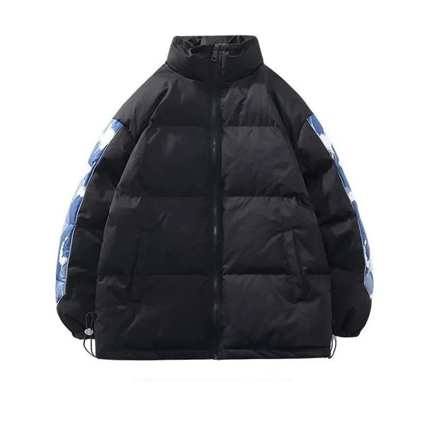 high-grade down jacket cotton-padded men's winter padded loose plus size warm coat, Black
high-grade down jacket cotton-padded men's winter padded loose plus size warm coat, Black