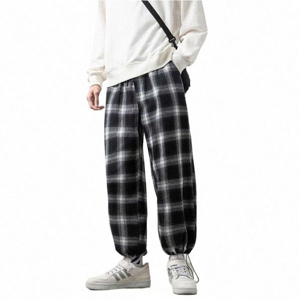men's pants men's pants spring autumn casual ankle-length plaid drawstring high street loose wide leg fashion streetwear lattice t, Black
men's pants men's pants spring autumn casual ankle-length plaid drawstring high street loose wide leg fashion streetwear lattice t, Black