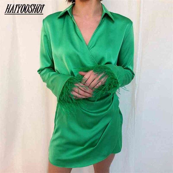 casual dresses green long sleeve mini satin dress summer spliced feather v collar dress high waist casual shirt dresses women orange t220831, Black;gray
casual dresses green long sleeve mini satin dress summer spliced feather v collar dress high waist casual shirt dresses women orange t220831, Black;gray