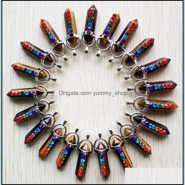 charms tiger eye stone 7 color chakra rhinestone reiki pillar charms pendum pendants for necklace jewelry making drop delivery 2021 f dhvya, Bronze;silver
charms tiger eye stone 7 color chakra rhinestone reiki pillar charms pendum pendants for necklace jewelry making drop delivery 2021 f dhvya, Bronze;silver