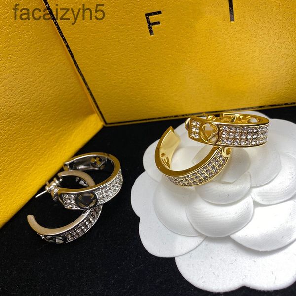 charm designer finn's /f's new letter full diamond earrings temperament versatile and generous high-level feeling c-shaped earring, Golden
charm designer finn's /f's new letter full diamond earrings temperament versatile and generous high-level feeling c-shaped earring, Golden