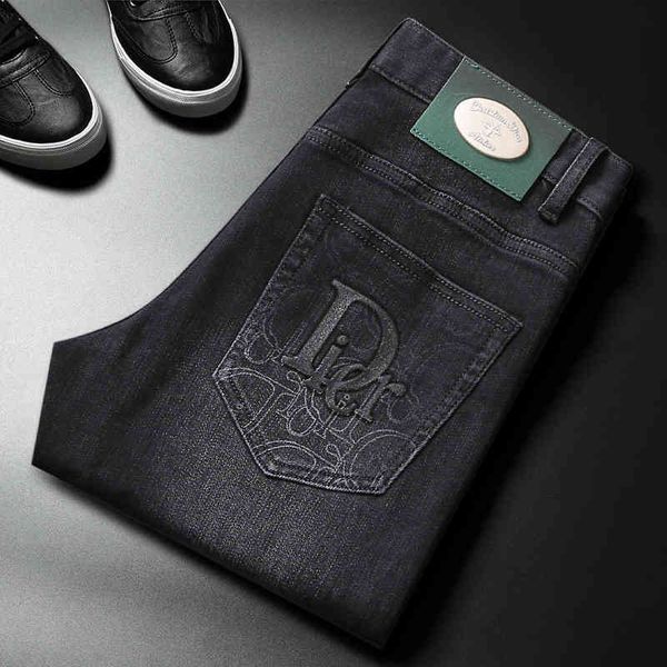 men's jeans high end printed jeans men's letters black gray autumn and winter thick fashion br casual versatile medium waist slim, Blue
men's jeans high end printed jeans men's letters black gray autumn and winter thick fashion br casual versatile medium waist slim, Blue