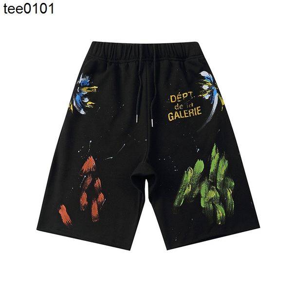 galery splash shorts hand painted high street dept 5-point loose pants casual for men and women, White;black
galery splash shorts hand painted high street dept 5-point loose pants casual for men and women, White;black