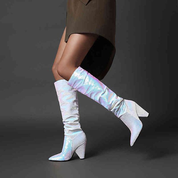 boots slouch wrinkle women colorful pointed toe thick heels folds woman fashion bling leather knee high winter shoes 220901, Black
boots slouch wrinkle women colorful pointed toe thick heels folds woman fashion bling leather knee high winter shoes 220901, Black