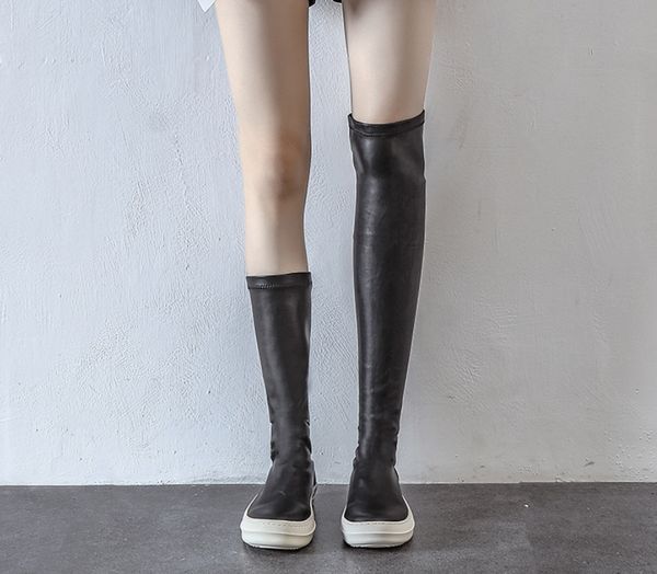 fashion classic women elastic sneaker boots thick sole platform black white knee high boots stretch long boots
fashion classic women elastic sneaker boots thick sole platform black white knee high boots stretch long boots