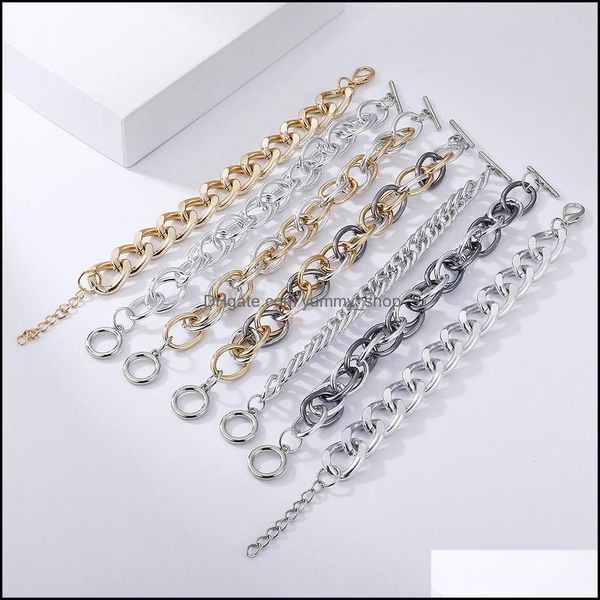 link chain hip-hop clasp bracelet aluminium alloy gold sier color link chain bracelets for women men gifts friends lover jewelry who dhogm, Black
link chain hip-hop clasp bracelet aluminium alloy gold sier color link chain bracelets for women men gifts friends lover jewelry who dhogm, Black