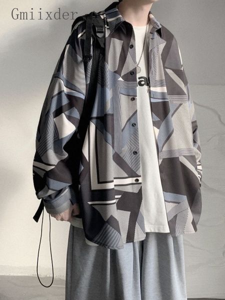 men s casual shirts gmiixder geometric print long sleeved spring autumn oversize trend handsome blouse hong kong style drape 220901, White;black
men s casual shirts gmiixder geometric print long sleeved spring autumn oversize trend handsome blouse hong kong style drape 220901, White;black
