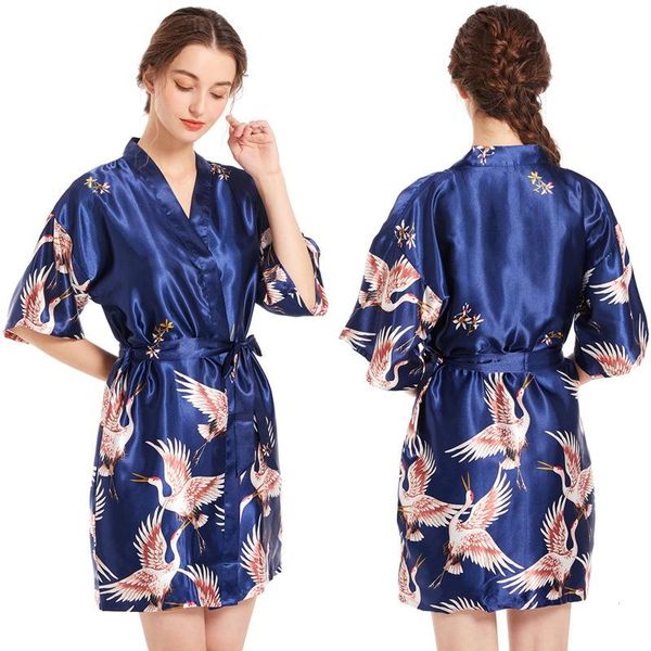 summer women kimono robe set sleepwear print crane bathrobe gown casual half, Black;red
summer women kimono robe set sleepwear print crane bathrobe gown casual half, Black;red