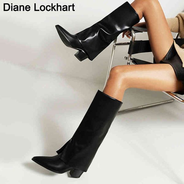 boots women fold knee high luxury brand designer heels boot chunky heel pointed toe chic shoes winter fashion soft warm 41 220901, Black
boots women fold knee high luxury brand designer heels boot chunky heel pointed toe chic shoes winter fashion soft warm 41 220901, Black