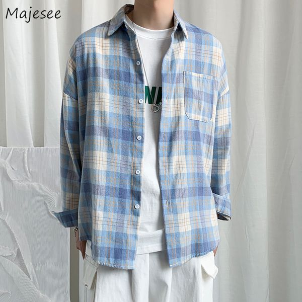 men s casual shirts men plaid long sleeve summer thin loose chic japanese style breathable collage all match youth male clothing soft 220901, White;black
men s casual shirts men plaid long sleeve summer thin loose chic japanese style breathable collage all match youth male clothing soft 220901, White;black