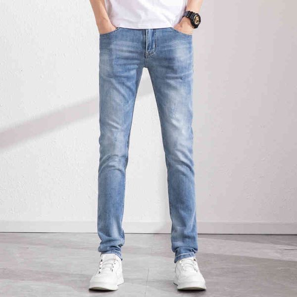 men's jeans men's summer thin elastic slim fitting small leg straight tube high-end fashion brand leisure long pants d2jb, Blue
men's jeans men's summer thin elastic slim fitting small leg straight tube high-end fashion brand leisure long pants d2jb, Blue