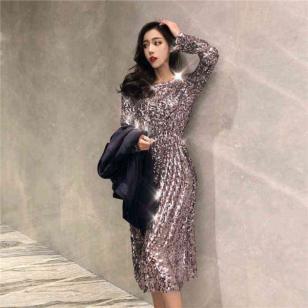 casual dresses 2022 spring autumn women's long-sleeved dress sparkling sequins slim casual vestidos o-neck fashion chic vintage dresses, Black;gray
casual dresses 2022 spring autumn women's long-sleeved dress sparkling sequins slim casual vestidos o-neck fashion chic vintage dresses, Black;gray