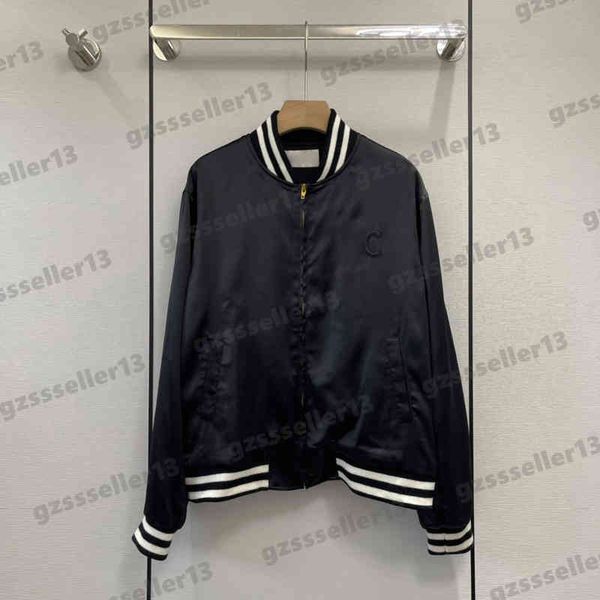 women jackets ce chest logo embroidered baseball jacket fashion brand zip cardigan sport jacket luxury womens clothing, Black;brown
women jackets ce chest logo embroidered baseball jacket fashion brand zip cardigan sport jacket luxury womens clothing, Black;brown
