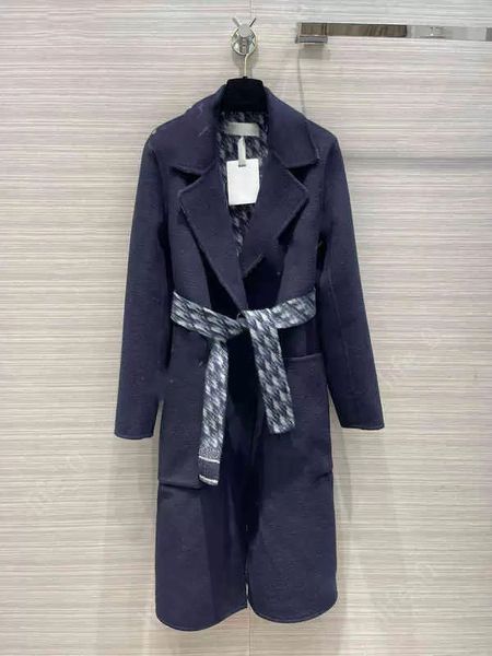 women's wool & blends trench coats old flower logo autumn and winter wear on both sids lapel coat luxury cotton warm long jacket women, Black
women's wool & blends trench coats old flower logo autumn and winter wear on both sids lapel coat luxury cotton warm long jacket women, Black
