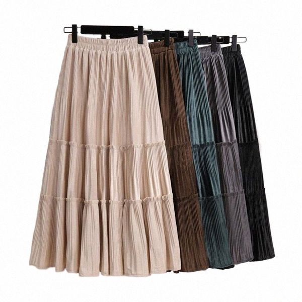 skirts elegant velvet pleated skirt women fashion 2022 autumn winter korean casual a line high waist midi long female skirts s8p5#, Black
skirts elegant velvet pleated skirt women fashion 2022 autumn winter korean casual a line high waist midi long female skirts s8p5#, Black