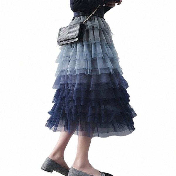 skirts super fashion gradient blue tiered mesh a-line long spring skirts waist band layered tulle calf summer skirt p1ub#, Black
skirts super fashion gradient blue tiered mesh a-line long spring skirts waist band layered tulle calf summer skirt p1ub#, Black