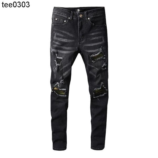new high street jeans men's black ground amirs white hole patch motorcycle jeans, Blue
new high street jeans men's black ground amirs white hole patch motorcycle jeans, Blue