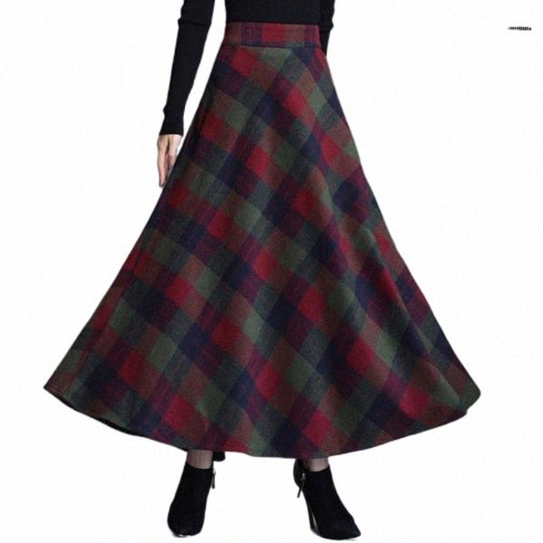skirts vintage women's plaid pleated long skirts plus size high waist wool a line skirt streetwear autumn winter women tartan c4xa#, Black
skirts vintage women's plaid pleated long skirts plus size high waist wool a line skirt streetwear autumn winter women tartan c4xa#, Black