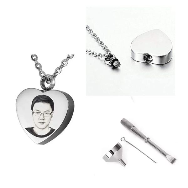 jewelry stainless steel custom pendant engraved ps of heart-shaped cremation urn to commemorate lover's pet engraving funeral necklace, Silver
jewelry stainless steel custom pendant engraved ps of heart-shaped cremation urn to commemorate lover's pet engraving funeral necklace, Silver
