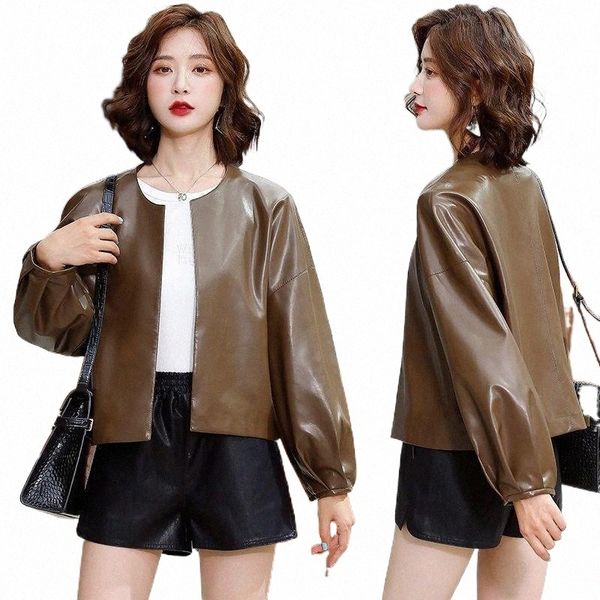 women's leather & faux leather women's leather & faux 2022 women autumn winter jacket long sleeve fashion casual round neck solid, Black
women's leather & faux leather women's leather & faux 2022 women autumn winter jacket long sleeve fashion casual round neck solid, Black