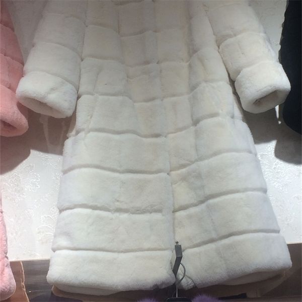 women's fur faux real natural rex rabbit fur coat winter womens clothing whole skin long trench stand collar female outerwear coats 220, Black
women's fur faux real natural rex rabbit fur coat winter womens clothing whole skin long trench stand collar female outerwear coats 220, Black