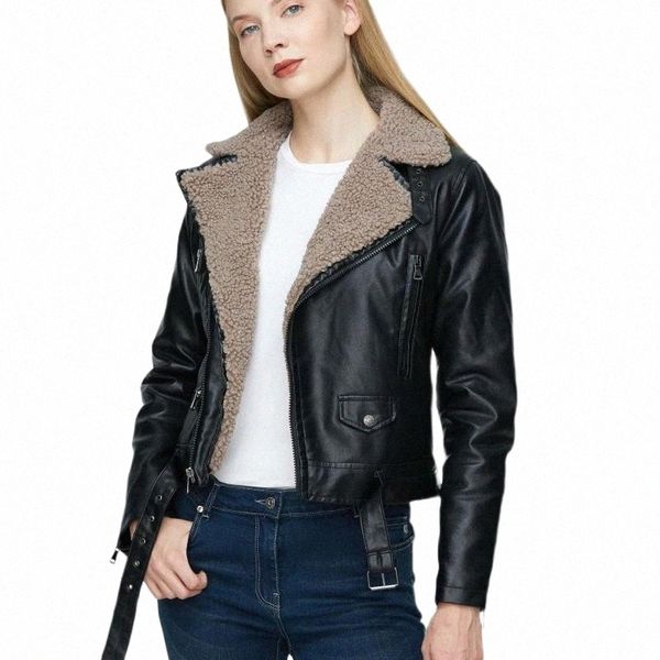 women's leather & faux leather women's leather & faux jackets female vintage motor streetwear coats belt thick warm coffee sheepsk, Black
women's leather & faux leather women's leather & faux jackets female vintage motor streetwear coats belt thick warm coffee sheepsk, Black