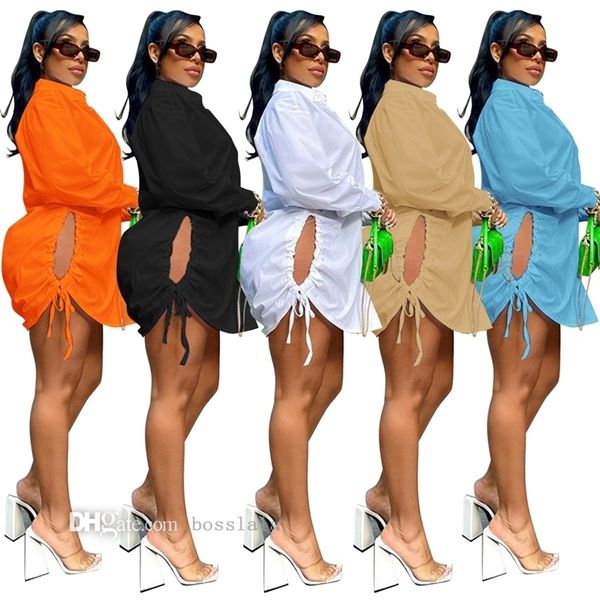 womens drawstring shirt dress fashion long sleeve hollow lace up loose medium length dresses autumn wear, White
womens drawstring shirt dress fashion long sleeve hollow lace up loose medium length dresses autumn wear, White