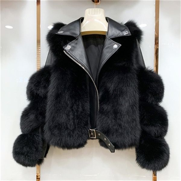 women's fur faux real coats with genuine sheepskin leather wholeskin natural jacket outwear luxury women winter 220902, Black
women's fur faux real coats with genuine sheepskin leather wholeskin natural jacket outwear luxury women winter 220902, Black