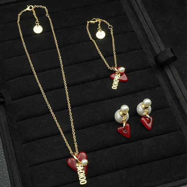 string necklace new family necklace female letter red love pearl earring set jewelry, Black
string necklace new family necklace female letter red love pearl earring set jewelry, Black