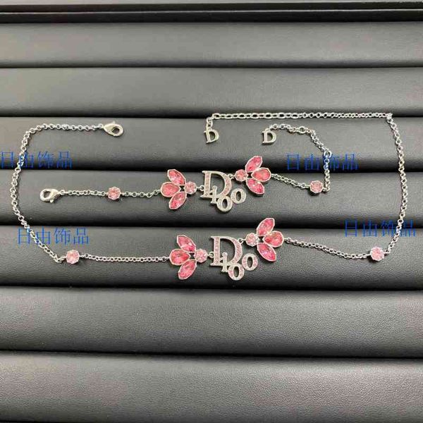 set new letter pink multilateral diamond necklace bracelet cute temperament fashion jewelry, Silver
set new letter pink multilateral diamond necklace bracelet cute temperament fashion jewelry, Silver