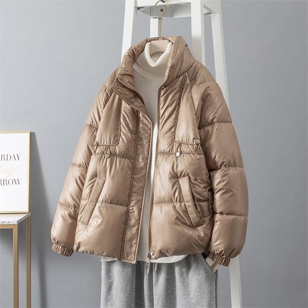 womens down parkas women jacket winter parkas female glossy cotton jackets stand collar casual warm parka coat female outwear 220902, Black
womens down parkas women jacket winter parkas female glossy cotton jackets stand collar casual warm parka coat female outwear 220902, Black